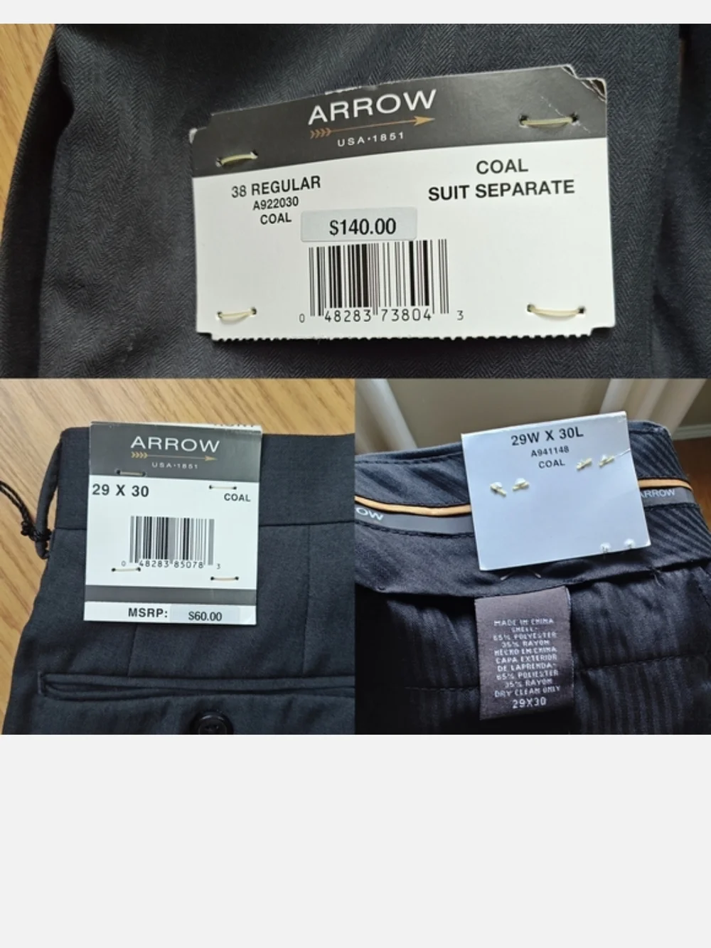 Arrow mens coal